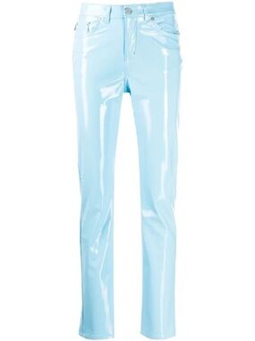 Fiorucci Glossy Baby Blue Patent Jeans